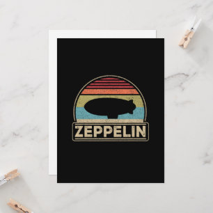 Zeppelin Vintag Retro Zeppelin Shirt Dirigible Karte