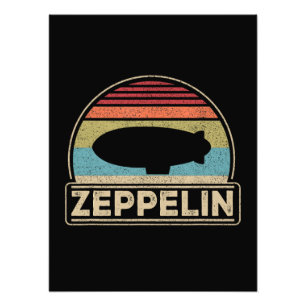 Zeppelin Vintage Retro Zeppelin-Shirt Dirigible Fotodruck