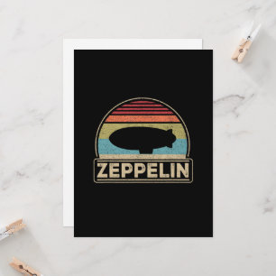 Zeppelin Vintage Retro Zeppelin-Shirt Dirigible Karte
