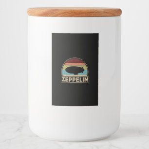Zeppelin Vintage Retro Zeppelin-Shirt Dirigible Lebensmitteletikett