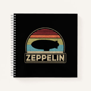 Zeppelin Vintage Retro Zeppelin-Shirt Dirigible Notizblock