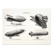 Zeppelin Zeppelin Vintage Wasserstoffblimpe Fotodruck (Vorne)