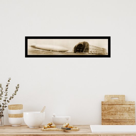 Zeppelin ZR3 Dirigible Riesiges Foto 1924 Poster (Küche)