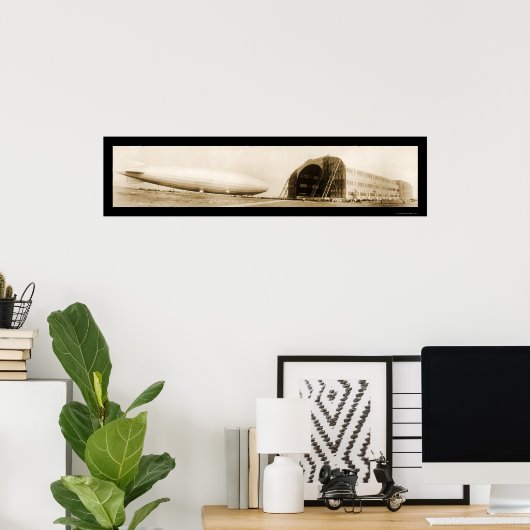 Zeppelin ZR3 Dirigible Riesiges Foto 1924 Poster (Heimbüro)