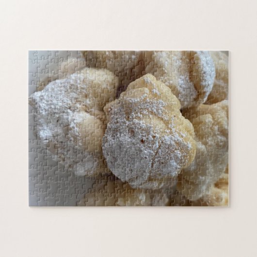 Zeppole Fried Donut Dough Sugar Dessert Puzzle (Horizontal)