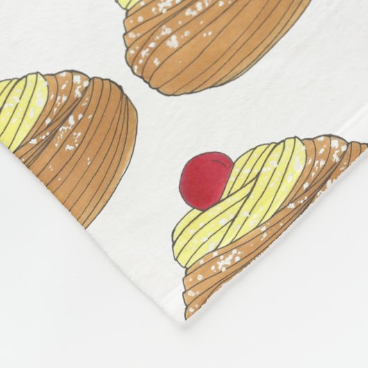 ZEPPOLE Italienischer Teiggebäck Feinschmecker Fleecedecke (Ecke)