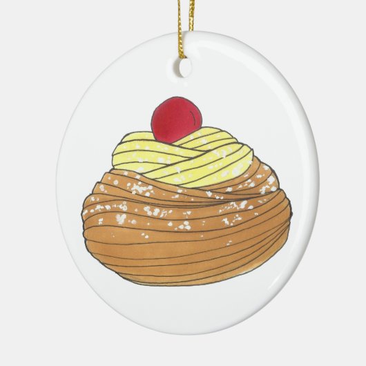 ZEPPOLE Italienischer Teiggebäck Feinschmecker Keramik Ornament (Links)