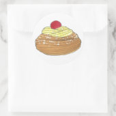 ZEPPOLE Italienischer Teiggebäck Feinschmecker Runder Aufkleber (Tasche)