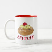 ZEPPOLE Italienischer Teiggebäck Feinschmecker Zweifarbige Tasse (Links)
