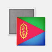 zER001 ERITREA - FLAG, Afrika, Kühlschrank Magnet (Vorderseite/Rückseite)