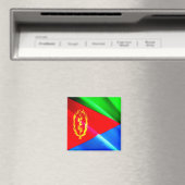 zER002 ERITREA, Waving Flag, Afrika, Kühlschrank Magnet (In Situ (Geschirrspüler))