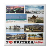 zER013 ERITREA, I Liebe, Mosaik, Afrika, Kühlschra Fliese (Vorderseite)