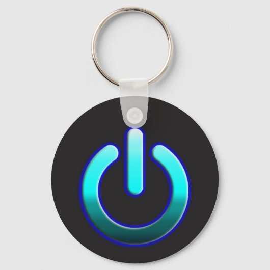 Zer0-Power-Button-Schlüsselanhänger Schlüsselanhänger (Vorderseite)