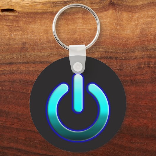 Zer0-Power-Button-Schlüsselanhänger Schlüsselanhänger (Rückseite)