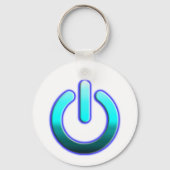 Zer0-Power-Button-Schlüsselanhänger Schlüsselanhänger (Vorderseite)