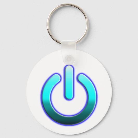 Zer0-Power-Button-Schlüsselanhänger Schlüsselanhänger (Vorderseite)