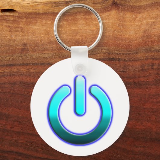 Zer0-Power-Button-Schlüsselanhänger Schlüsselanhänger (Rückseite)
