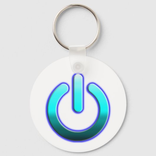 Zer0-Power-Button-Schlüsselanhänger Schlüsselanhänger (Rückseite)