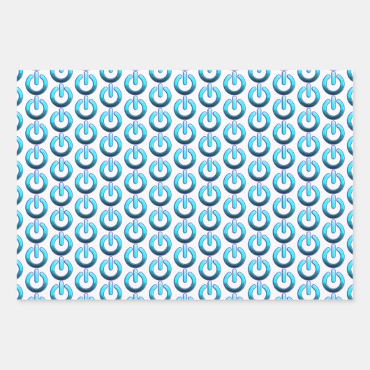 Zer0-Power-Wrapping Paper Flat Sheet Set von 3 Geschenkpapier Set (Vorderseite 3)