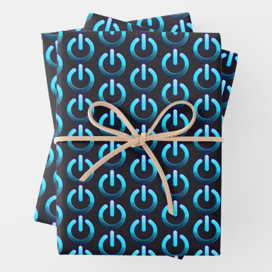 Zer0-Power-Wrapping Paper Flat Sheet Set von 3 Geschenkpapier Set (Beispiel)