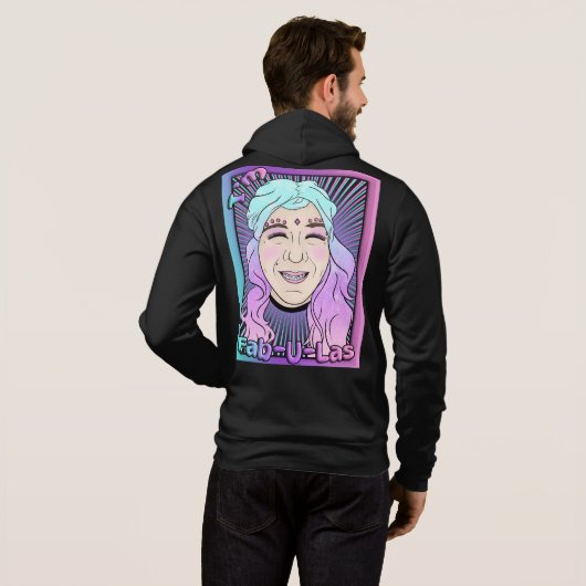 Zer0's Fab-U-Las Mens Bella+Leinwand Full-Zip Hood Hoodie (Schwarz voll)