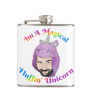 Zer0's magischer Fluffin Unicorn Vinyl Wrapped Fla Flachmann