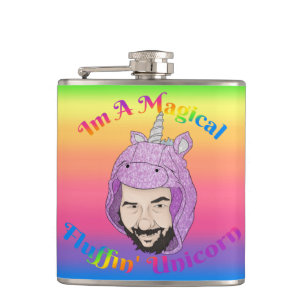 Zer0's magischer Fluffin Unicorn Vinyl Wrapped Fla Flachmann