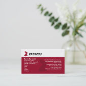 Zerafim StandardVisitenkarte 2-Sided (w/Foto) Visitenkarte (Stehend Vorderseite)