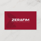 Zerafim StandardVisitenkarte 2-Sided (w/Foto) Visitenkarte (Rückseite)