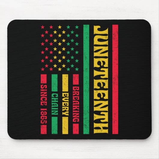 Zerbrechen jeder Kette 1865 Amerikanische Flagge A Mousepad (Vorne)