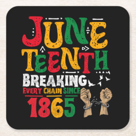 Zerbrechen jeder Kette seit 1865 Freiheit im Jungs Rechteckiger Pappuntersetzer