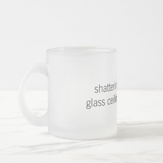 Zerbrechende Glasdecken-Glas-Tasse Mattglastasse (Links)