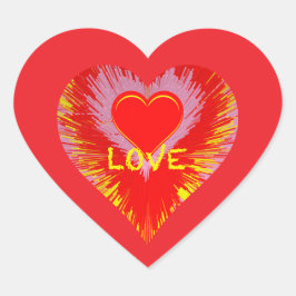 Zerbrechendes Herz Herz-Aufkleber