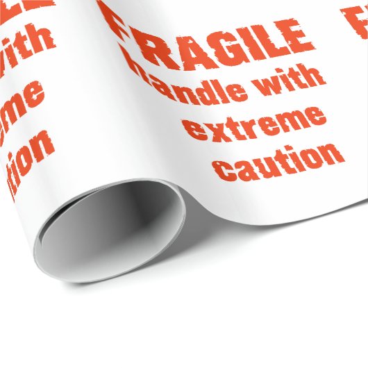 ZERBRECHLICH! GESCHENKPAPIER (Rolleneckpunkt)