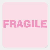 zerbrechlich quadratischer aufkleber (Vorderseite)