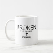 Zerbrochen, aber auserwählt Epheser 2:8 Christlich Kaffeetasse (Links)