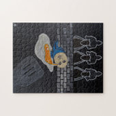 Zerbrochen dann gebratene Malerei von Alfred Fox Puzzle (Horizontal)