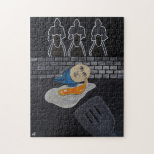 Zerbrochen dann gebratene Malerei von Alfred Fox Puzzle