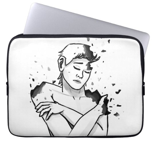Zerbrochen Laptopschutzhülle (Vorderseite)