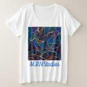 Zerbrochene Blasen Plus Größe T - Shirt (Design vorne)