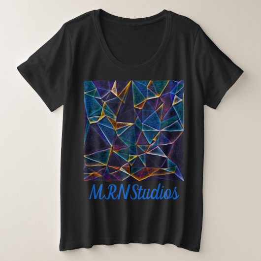 Zerbrochene Blasen Plus Größe T - Shirt (Design vorne)