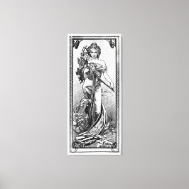 Zerbrochene Blüten von Alphonse Mucha Leinwanddruck