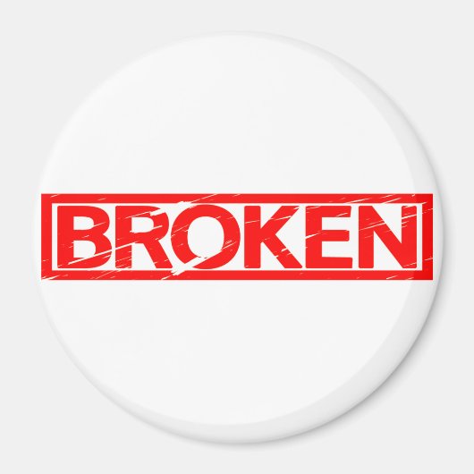Zerbrochene Briefmarke Magnet (Vorne)