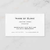 Zerbrochene Brille Berufliche Optometrie Ernennung Visitenkarte (Rückseite)