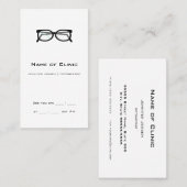 Zerbrochene Brille Berufliche Optometrie Ernennung Visitenkarte (Vorne/Hinten)