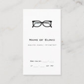 Zerbrochene Brille Berufliche Optometrie Ernennung Visitenkarte (Vorderseite)