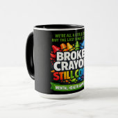 Zerbrochene Buntstifte Tasse (Vorderseite Links)