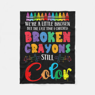Zerbrochene Crayons immer noch Farbenbewusstsein f Fleecedecke