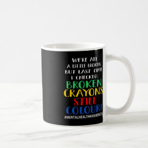 Zerbrochene Crayons immer noch Farbenbewusstsein f Kaffeetasse