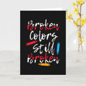 Zerbrochene Crayons immer noch Farbenbewusstsein f Karte (Gelbe Blume)